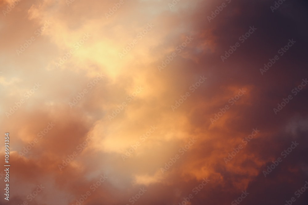 abstract coloured sky with clouds, background