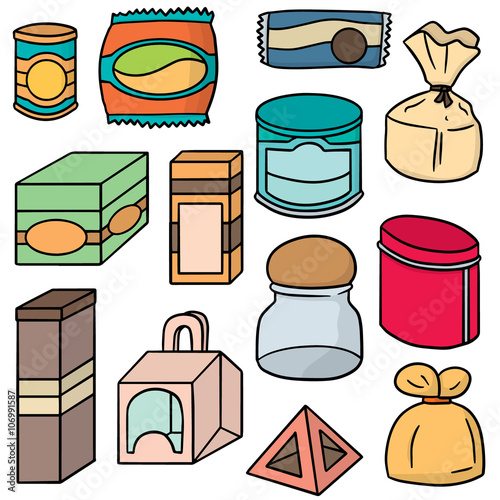 vector set of snack