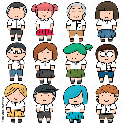 vector set of student