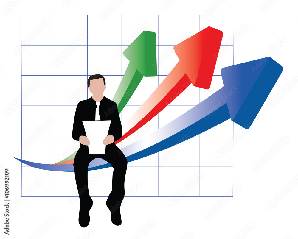 successful businessman reporting vector successful businessman reporting vector