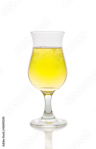 glass of beer isolated on white background