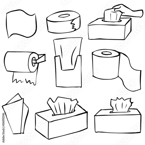 vector set of tissue paper