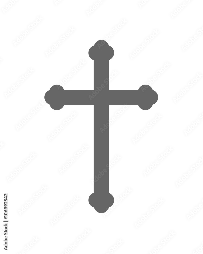 Black Christian Cross - vector illustration. Black Christian Cross - vector illustration.
