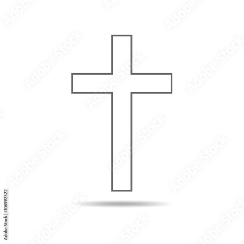 Black Christian Cross - vector illustration.