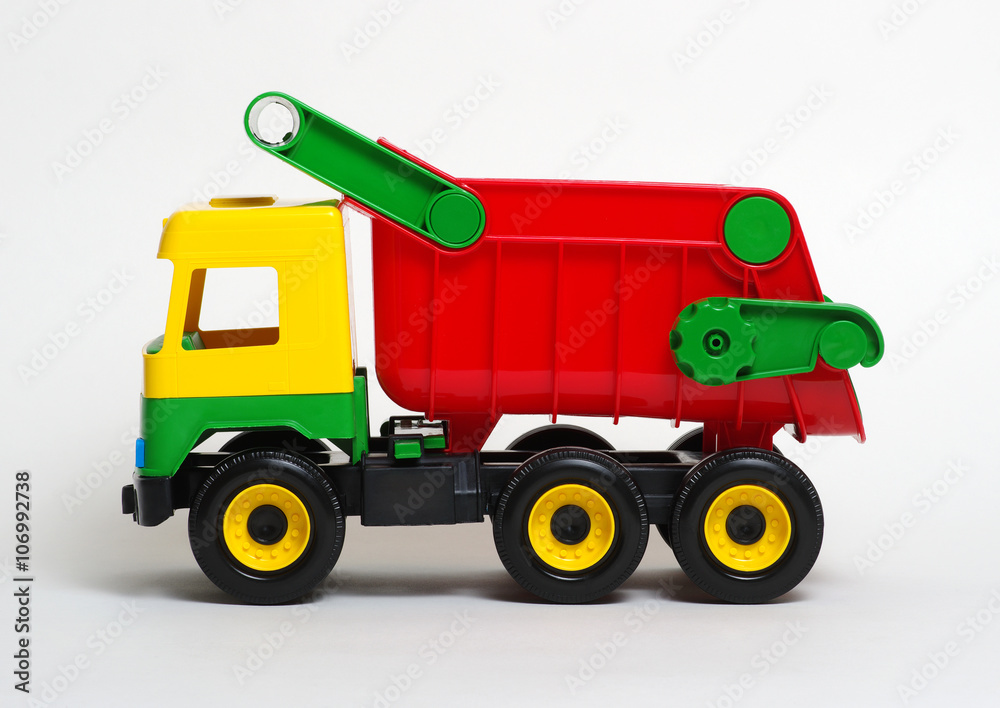 Fototapeta premium Toy car isolated on white