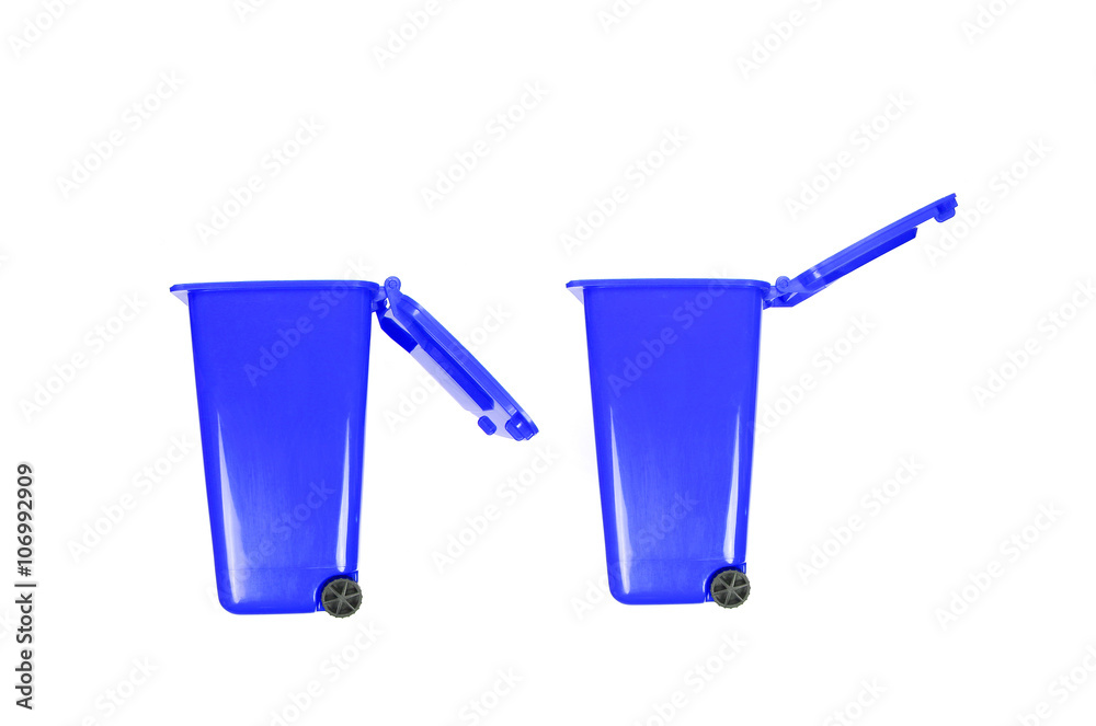Blue Trash Bin