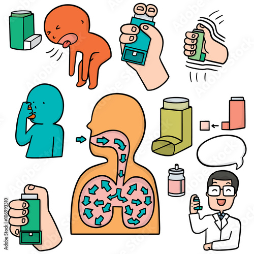 vector set of inhalation medicine