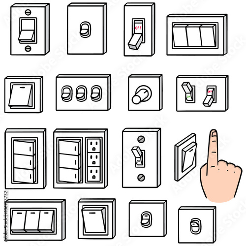 vector set of electric switch