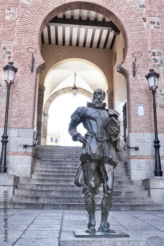 Statue of the writer Cervantes, Toledo. photo