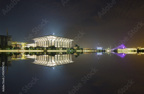 Night view at Masjid Tuanku Mizan Zainal Abidin, Putrajaya, Malaysia