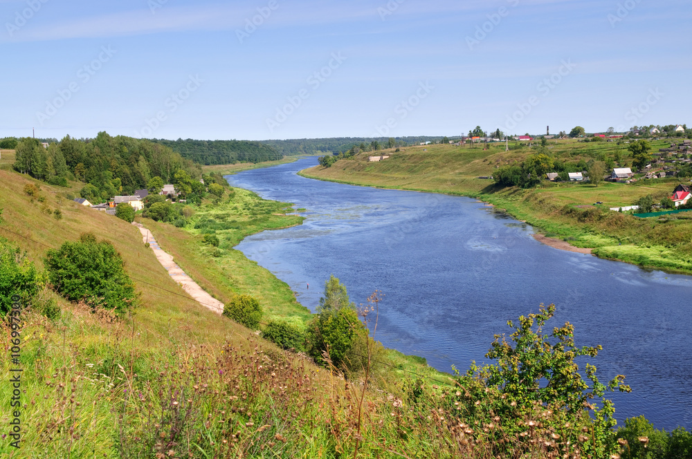View of the river Volga, Tver region