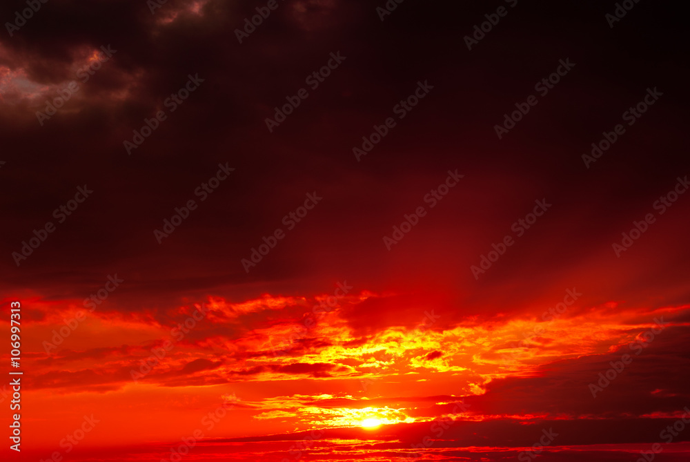 Crimson sunset