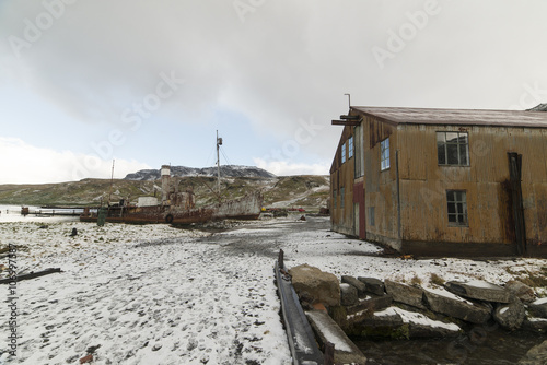 Base Grytviken, ancienne station baleinière, Georgie du Sud, Iles Sub Antarctiques