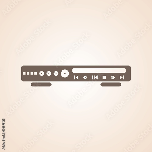 Icon Of CD Or DVD Player.