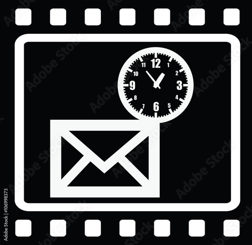 film strip communication and travel icons