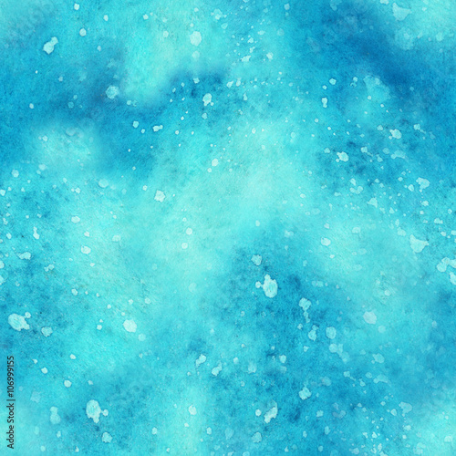 Watercolor sky illustration with stars. Space seamless pattern