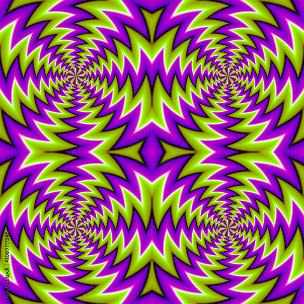 Green background (spin illusion). Seamless pattern. Green background (spin illusion). Seamless pattern.