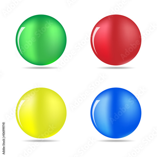Set of bright colored balls - vector illustration.
