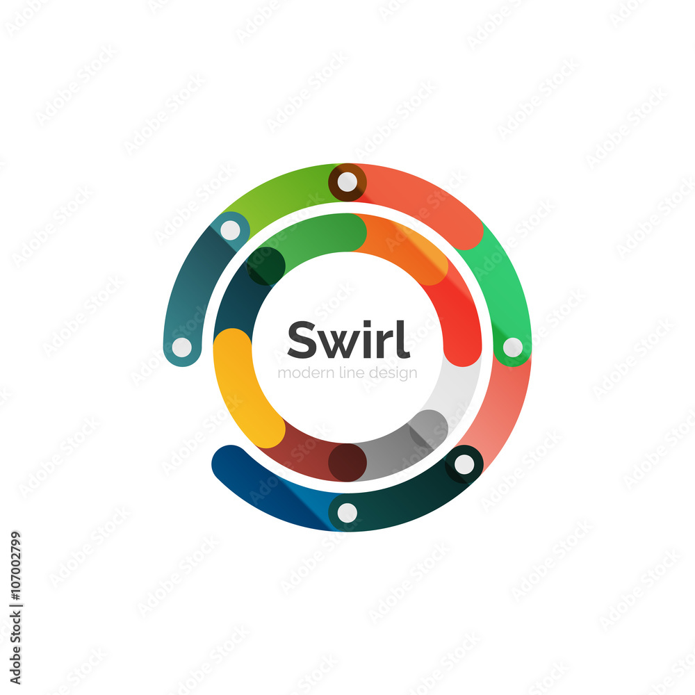 Vector swirl circle logo Vector swirl circle logo