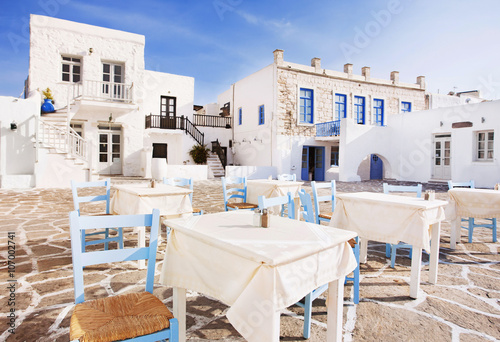 Greek fishing village in Paros island, Greece