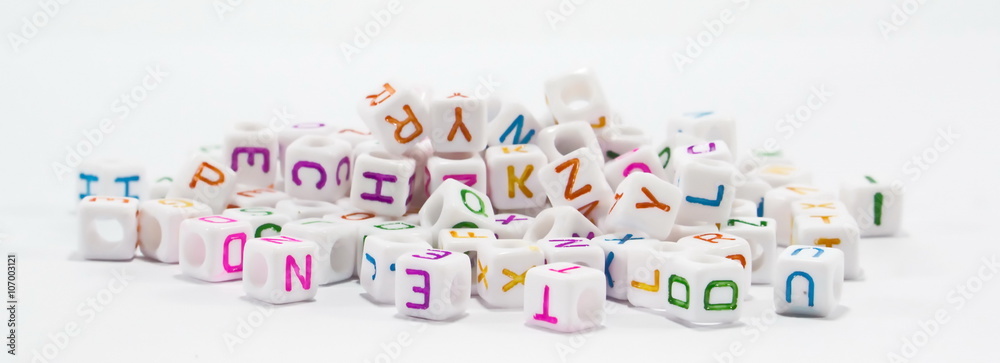 alphabet beads plastic