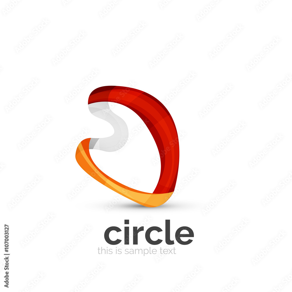 Abstract swirly round logo template Abstract swirly round logo template