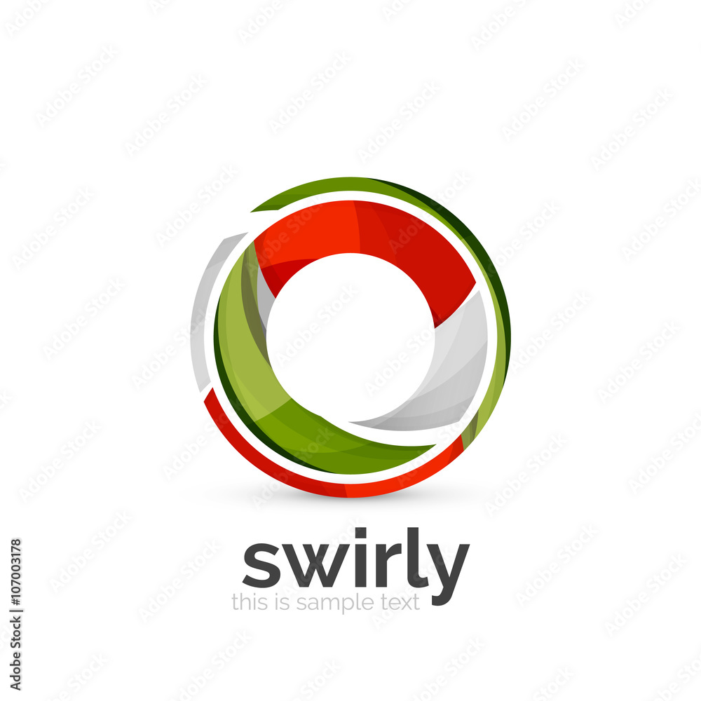 Abstract swirly round logo template Abstract swirly round logo template