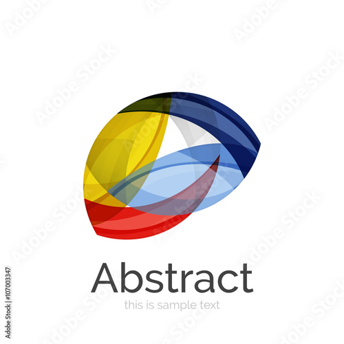 Circle logo. Transparent overlapping swirl shapes. Modern clean business icon Free Download Circle logo. Transparent overlapping swirl shapes. Modern clean business icon - GFXLoad