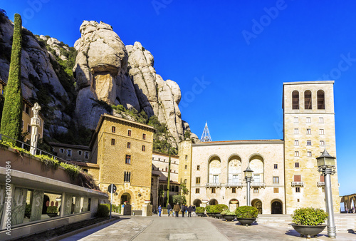 Santa Maria de Montserrat Abbey in Monistrol de Montserrat, Cata