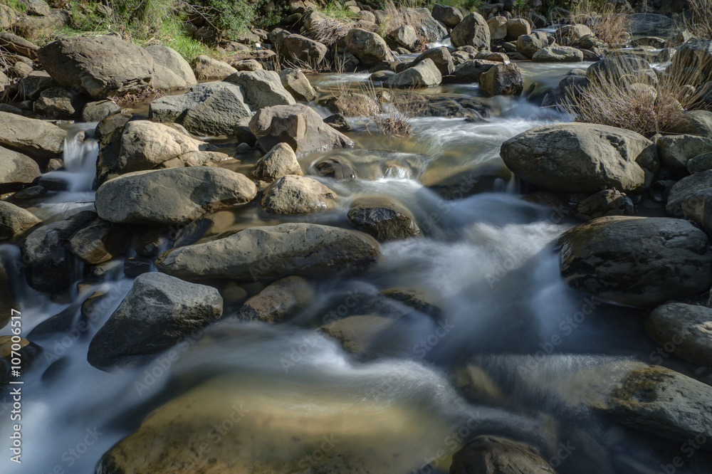 Water stream after rain in California Water stream after rain in California