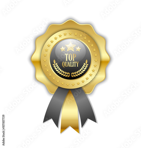 Top quality rosette on white background