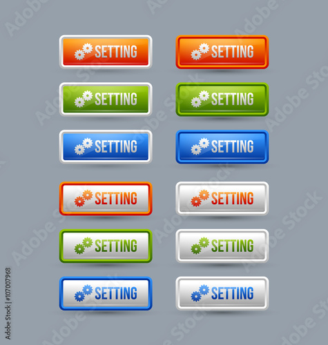 Glossy setting buttons