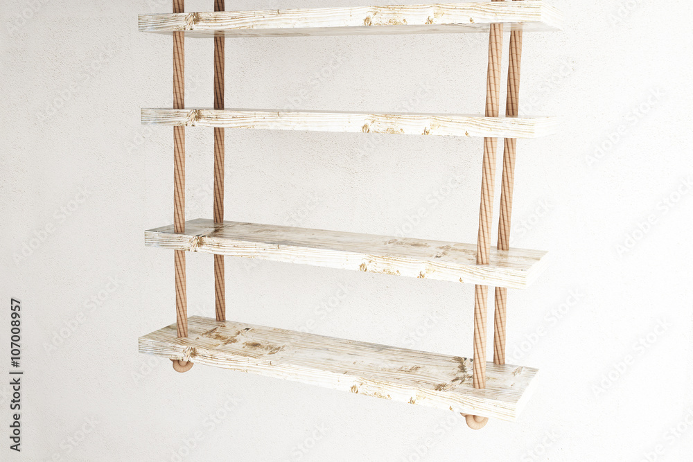 Suspended shelves side
