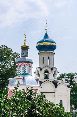 The Church of the Descent of the Holy Spirit. Assumption fount t photo