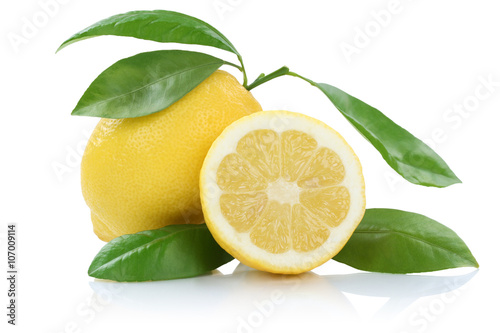 Zitrone Früchte Freisteller freigestellt isoliert
