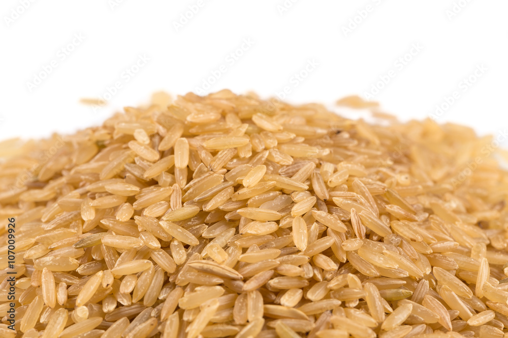 pile of brown rice pile of brown rice