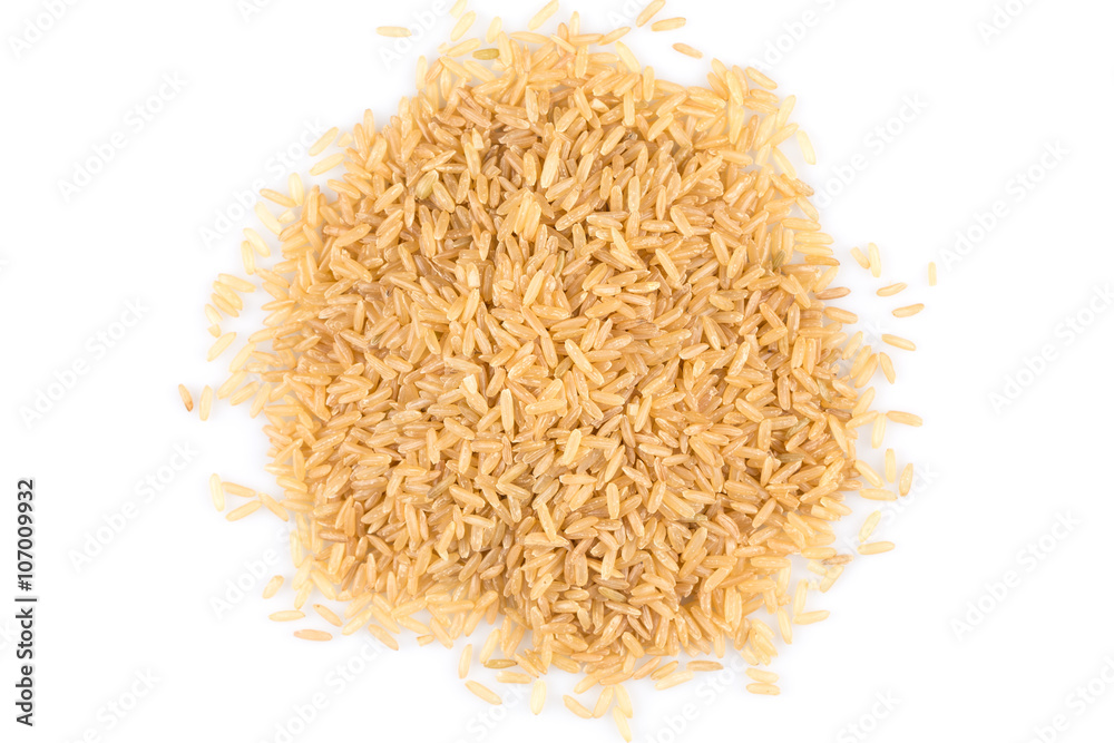 pile of brown rice