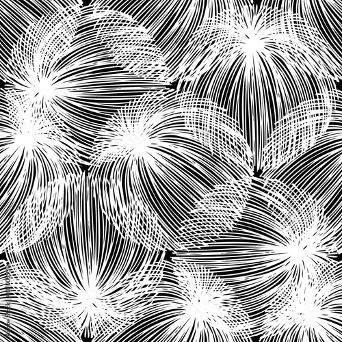 Black and white abstract background, vector seamless pattern. Can be used for tissue, paper