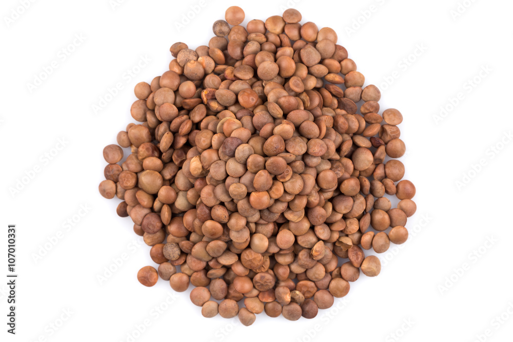 Lentils Isolated on White Background