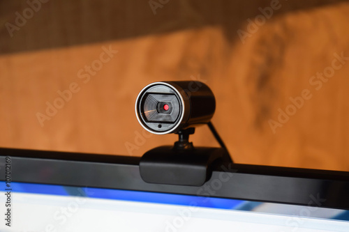 Web camera, attached to the monitor