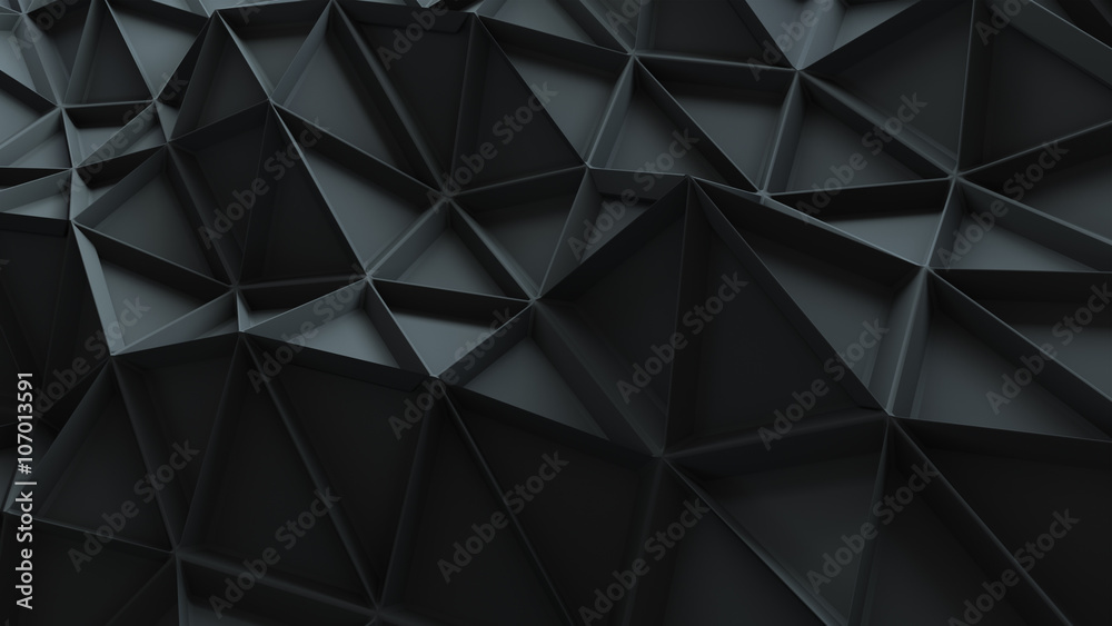 Fototapeta Abstrakcyjne ciemne tło 3d z powtarzalnym wzorem.