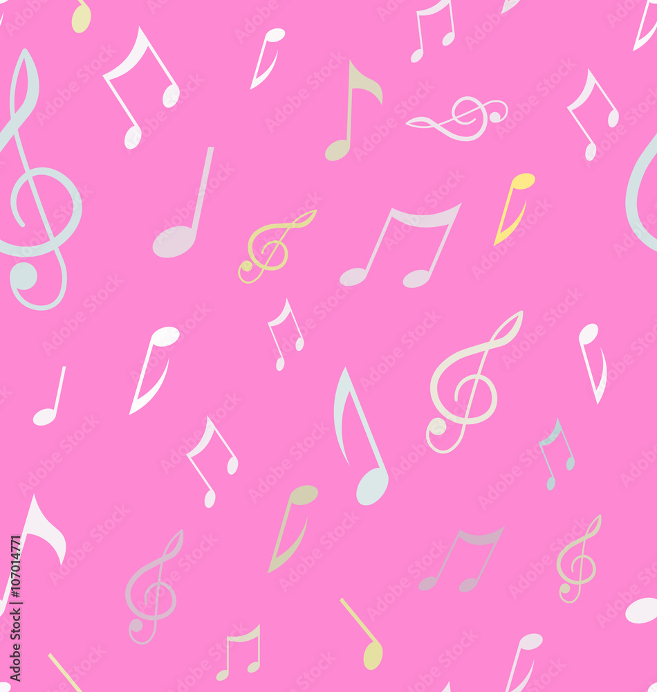Abstract seamless pattern with music notes. Background vector Abstract seamless pattern with music notes. Background vector