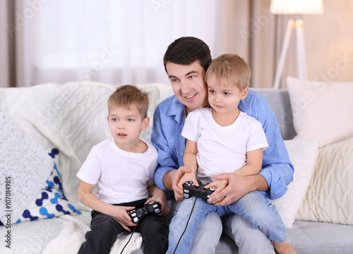 Family concept. Father with...