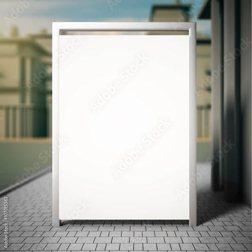 Blank white billboard