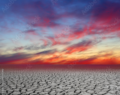 Desert landscape crack background 