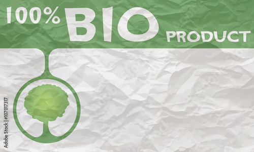 Crumpled paper for your text and bio product headline