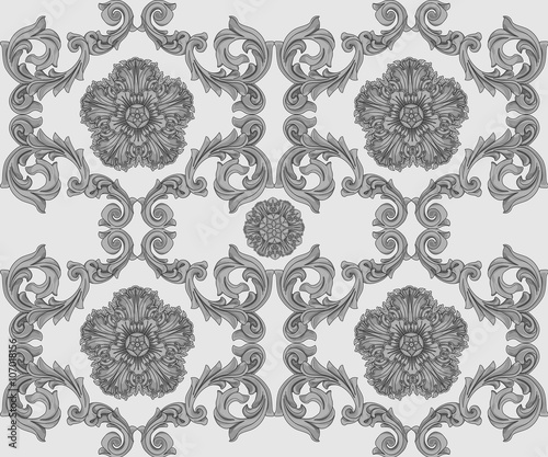 seamless pattern in Baroque Style