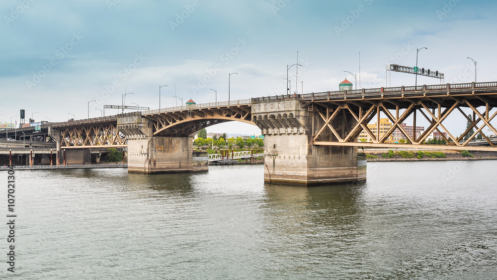 Burnside Bridge, spanning the Willamette River in Portland, Oregon. It was added to the National Register of Historic Places in 2012.