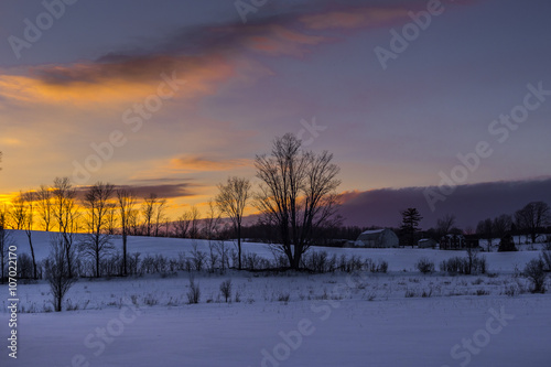 Wallpaper Mural scenic rural winter sunset Torontodigital.ca