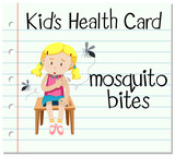 Health card with mosquito bites